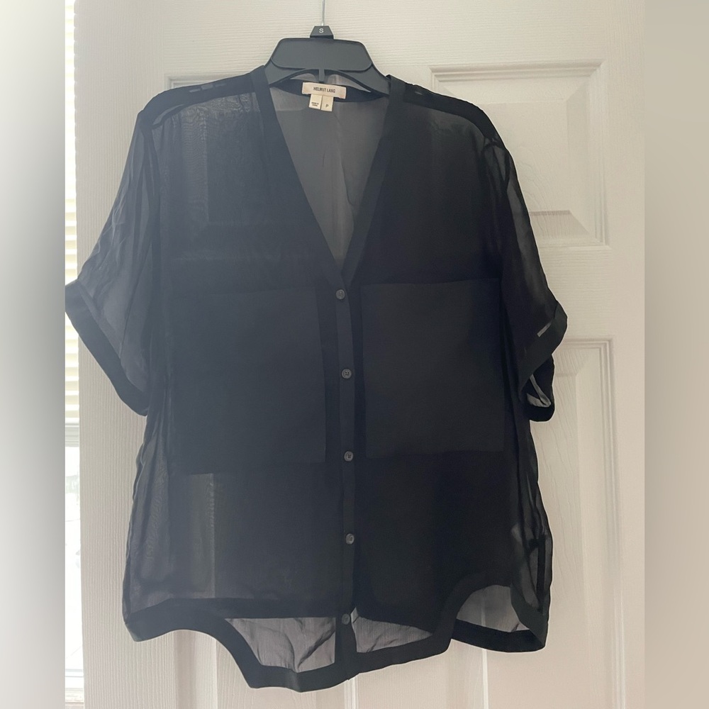 Helmut Lang sheer blouse